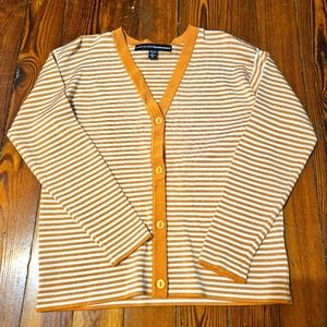 Orange Striped Ellen Tracy Sweater